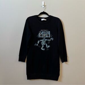 Coach x Keith Haring sequin embellished boombox head black tunic sweater dress